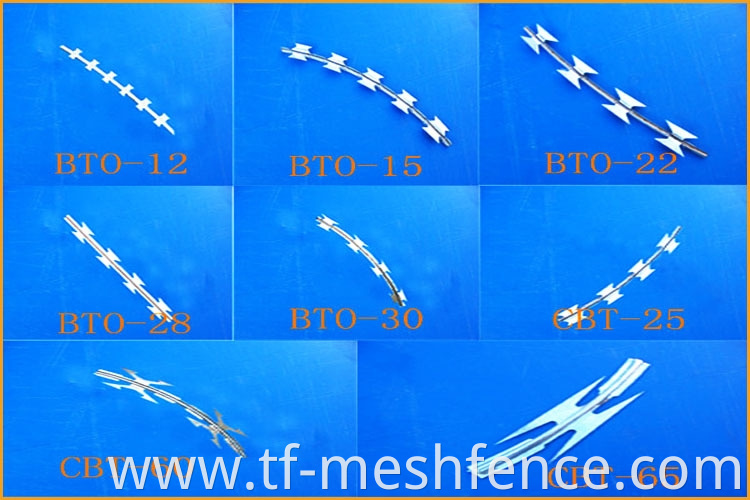 type of concertina razor barbed wire